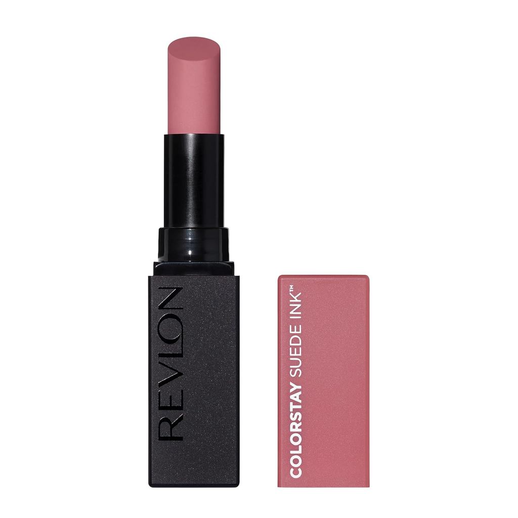 ลิปสติก Revlon ColorStay Suede Ink ไพรเมอร์ในตัว วิตามินอี กันน้ํา กันเพรียง สีด้าน 008ThatGirl, 0.0