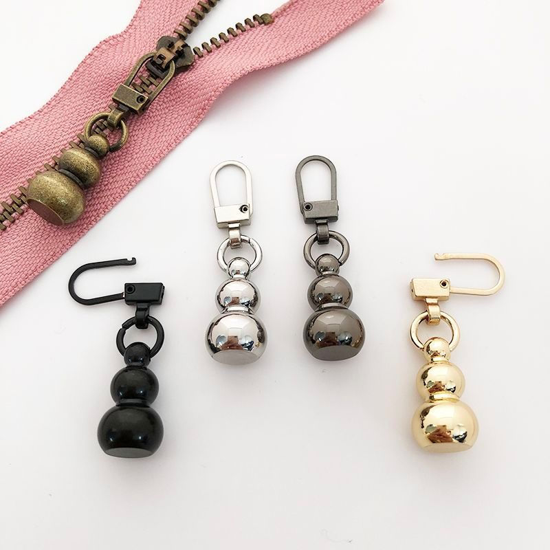 TQ~Detachable copper gourd-shaped zipper puller, small hole zipper puller for clothes, backpack pull