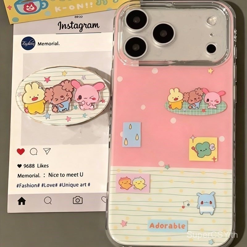 เคสโทรศัพท์ เหมาะสําหรับ iPhone X XS XR XSMAX 11 12 13 14 15 16 17 Pro max Plus Air ที่ไม่ซ้ํากันสัตว์เล็ก + วงเล็บกันกระแทกกันกระแทกกันกระแทกป้องกันกรณีรวมทุกอย่าง 4QO3