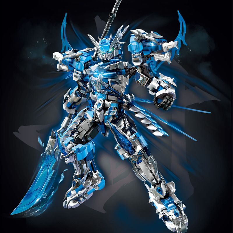 Frozen Guan Yu mecha building blocks สามก๊กรุ่น hand-made ประกอบของเล่นยากเด็กของขวัญ