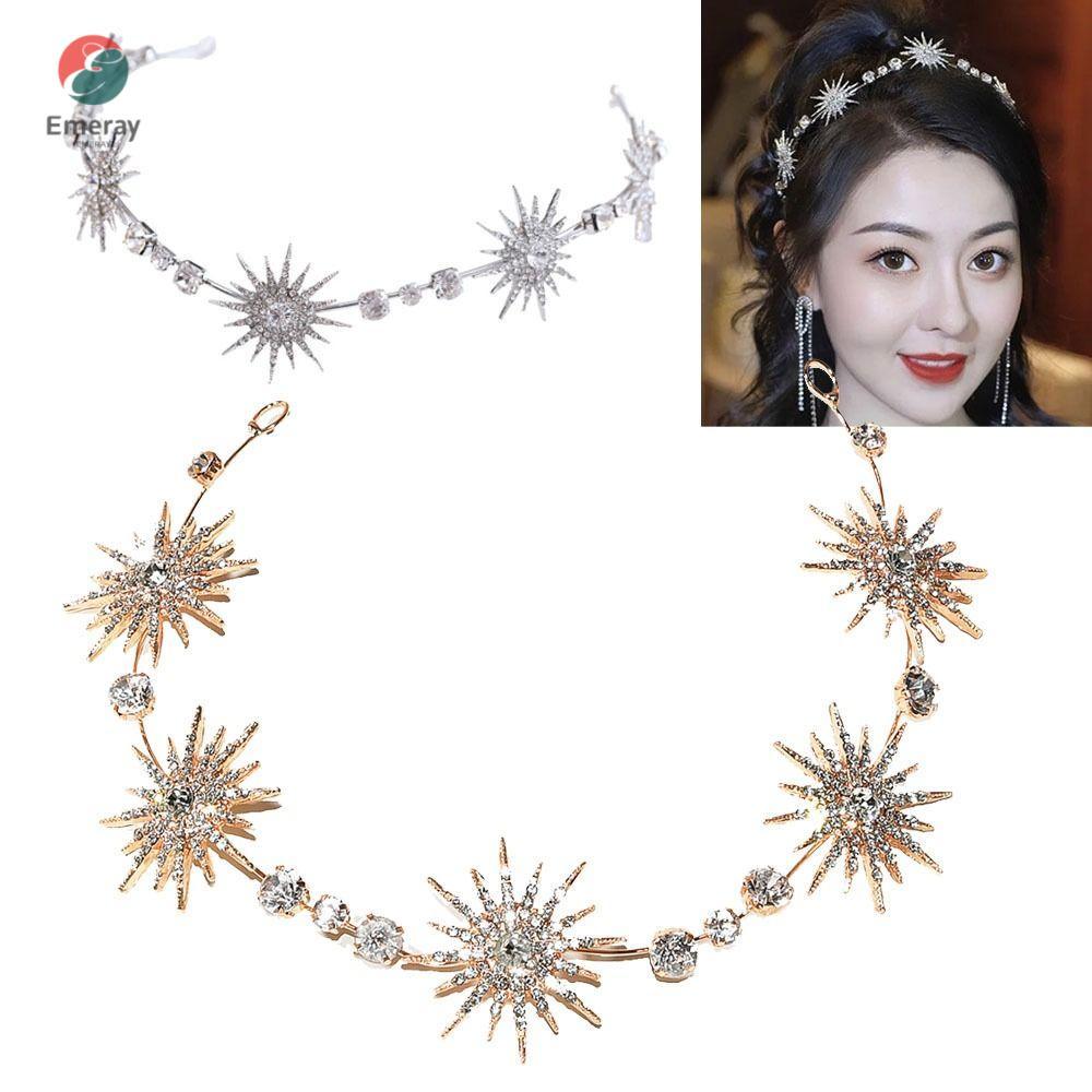 เครื่องประดับผม Star Headpiece Crown สำหรับเจ้าสาวในวันแต่งงาน