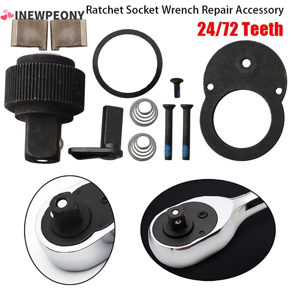 INEWPEONY 1 ชุดประแจวงล้ออะไหล่ชุด,เปลี่ยน 24/72 ฟัน Ratchet Socket ประแจซ่อมอุปกรณ์เสริม, 1/4 "3/8" 1/2 "วงล้อเครื่องมือ S/M/L Ratchet เครื่องมือ