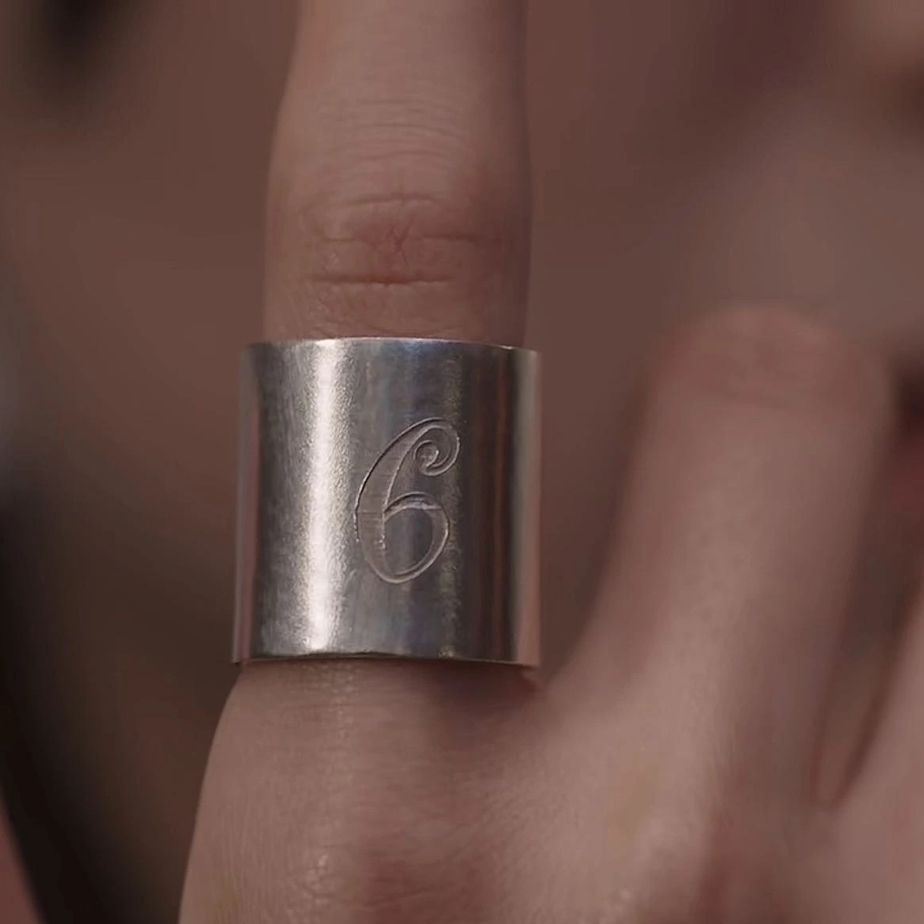 TQ~Kamen Rider zzz Dark Code 6 Agent Ring cos แหวนเงินแหวน Handmade Custom Design Gift PP