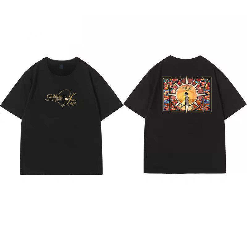 เสื้อยืดแขนสั้น ลายการ์ตูนจากอัลบั้ม Fan Cheer ของ Jay Chou