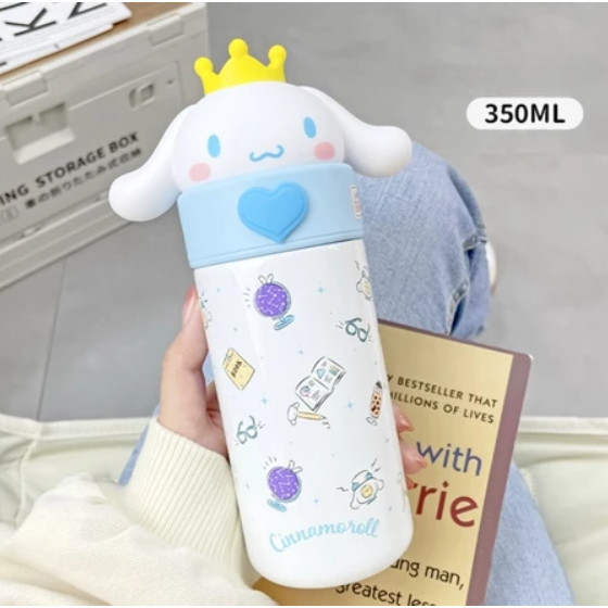 MERAH DEFECT (OTH558 / OTH802) กระติกน้ําสแตนเลสสําหรับเด็กพร้อม sanrio cinnamonroll hello kitty mot