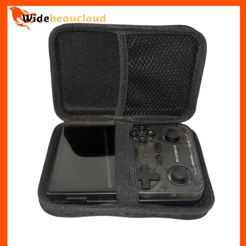 Widebeaucloud แบบพกพา R36S R35S R36pro กรณีเกมคอนโซล Anbernic RG34XX K36 กระเป๋าเก็บกรณี Shoproof ฝา