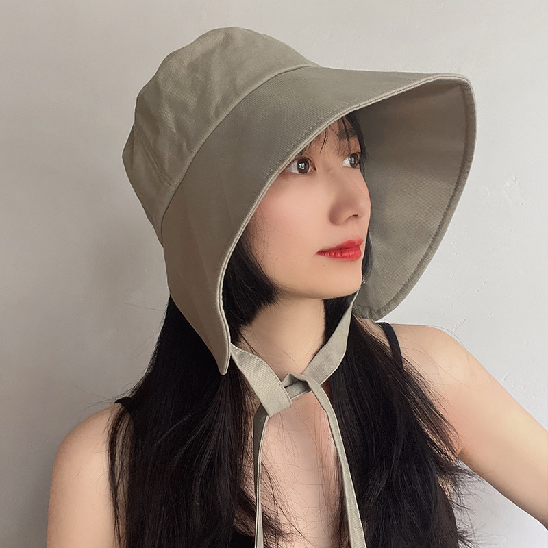 หมวกบักเก็ต หมวก หมวกกันแดด YAOLI ผู้หญิงฤดูร้อน Tether Bucket Hat