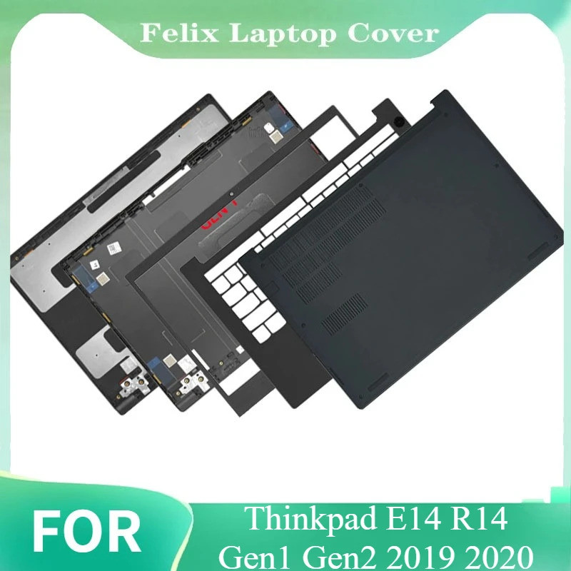 Repalce ฝาครอบปกหลัง LCD สําหรับ Thinkpad E14 R14 Gen1 Gen2 2019 2020 ด้านหน้า Bezel Palmrest ด้านล่างกรณีโน้ตบุ๊คฝาครอบ