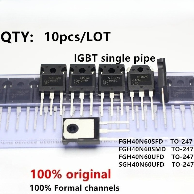 2 ชิ้น 100% ใหม่นําเข้า 40N60 FGH40N60 FGH40N60SFD FGH40N60SMD FGH40N60UFD SGH40N60UFD G40N60 TO-247