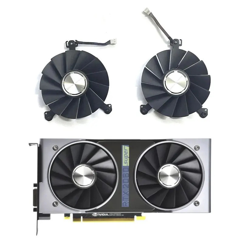 สําหรับ NVIDIA RTX2060 2060S 2070 รุ่นสาธารณะซุปเปอร์ 8G 4PIN 87 มม.DAPA0815B2UP003 RTX 2060S GPU พั