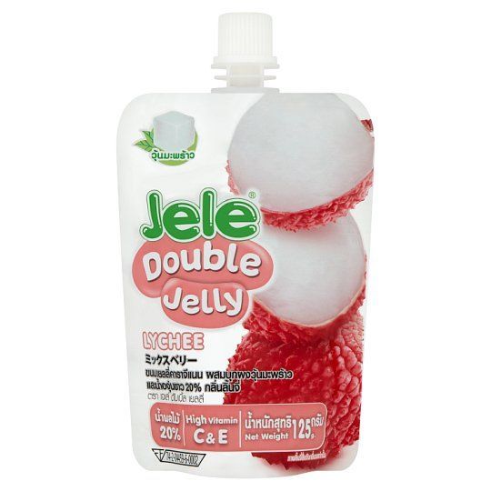 เจเล่ดับเบิ้ลเยลลี่กลิ่นลิ้นจี่ 125 ก. JELE DOUBLE JELLY LYCHEE FLAVOR 125G
