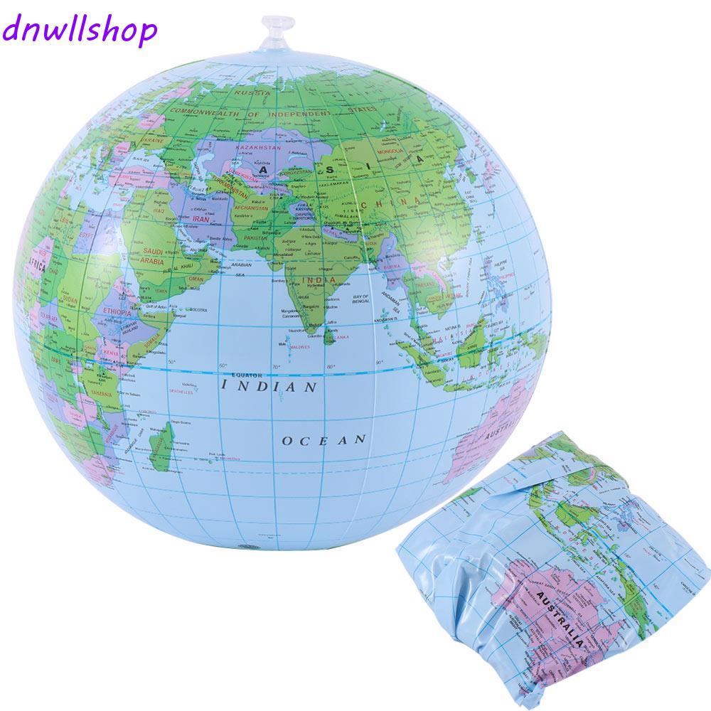 DNWLLSHOP Globe English Kids Blow Up ลูกบอลบอลลูนภูมิศาสตร์การศึกษา 16 นิ้ว 40 ซม. แผนที่โลก