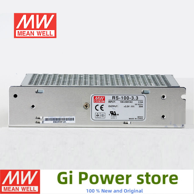 RS-100W เอาต์พุตเดี่ยว Mean Well RS-100-24 RS-100-5 RS-100-12 RS-100-48 RS-100-2 switching power Sup
