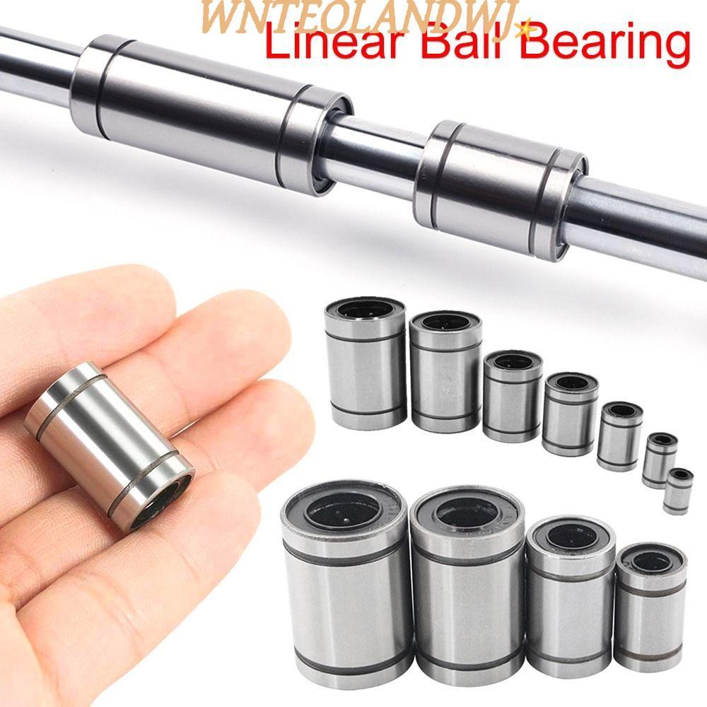 WNTEOLANDWJ บูชเหล็กทนทานสําหรับเครื่องพิมพ์ CNC Part LM3UU LM4UU LM5UU LM6UU