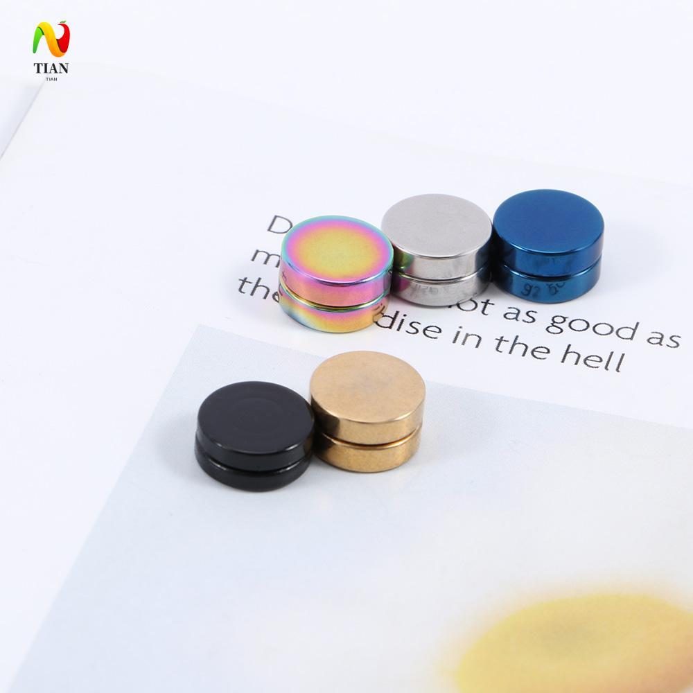 INQUIRY IMPACT ต่างหู Vintage ทรงกลมสีดําสําหรับคนรักเครื่องประดับผู้ชาย