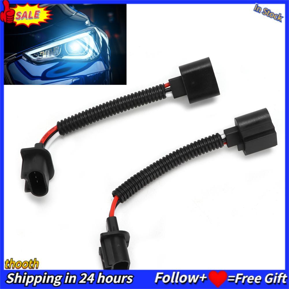 Thooth Thooth Arnes H13ho Y Hembra Conector H13 2 ชิ้น 9008 ชายหญิงสายไฟอะแดปเตอร์สำหรับไฟหน้ารถหมอก