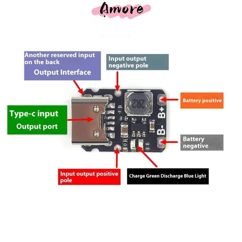 Amore Portable Type C 5V Input Output 18650 Module Overcharge