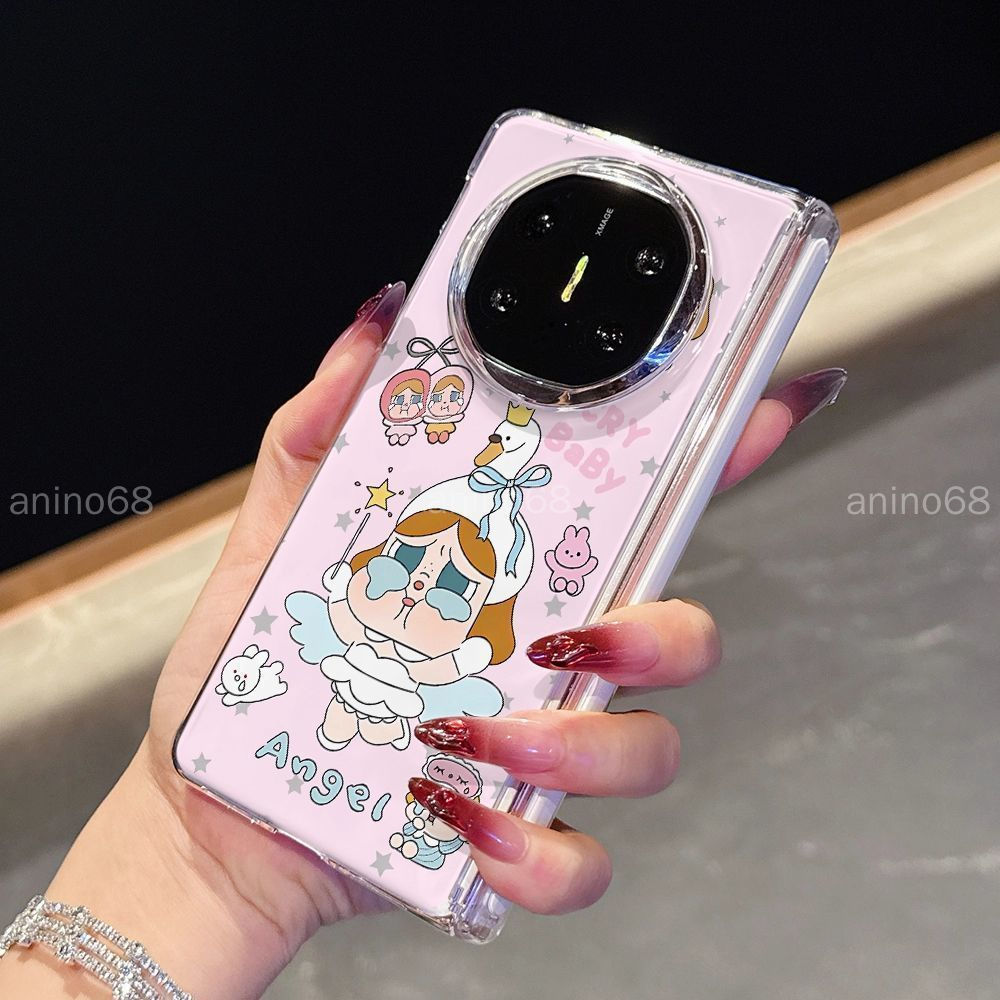 OPPO Find N6 N3 เคสโทรศัพท์ค้นหา N6 N5 น่ารักร้องไห้เด็กน่ารักการ์ตูนพับแกนกลางโปร่งใส Hard เคสป้องกันกรณี