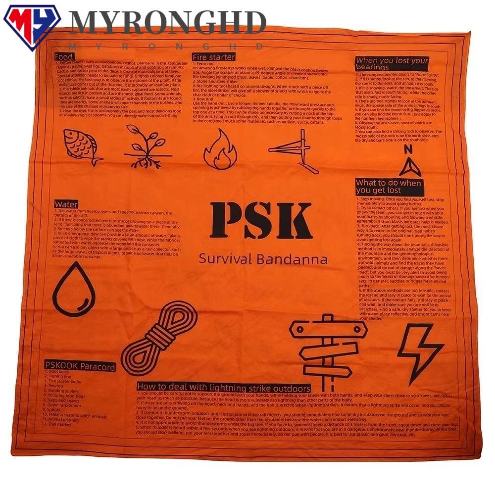 ผ้าพันคอ MYRONGHD, High Vis สีส้ม Breathable Camping Bandana, อเนกประสงค์คอป้องกันผ้าฝ้าย EDC เครื่อ
