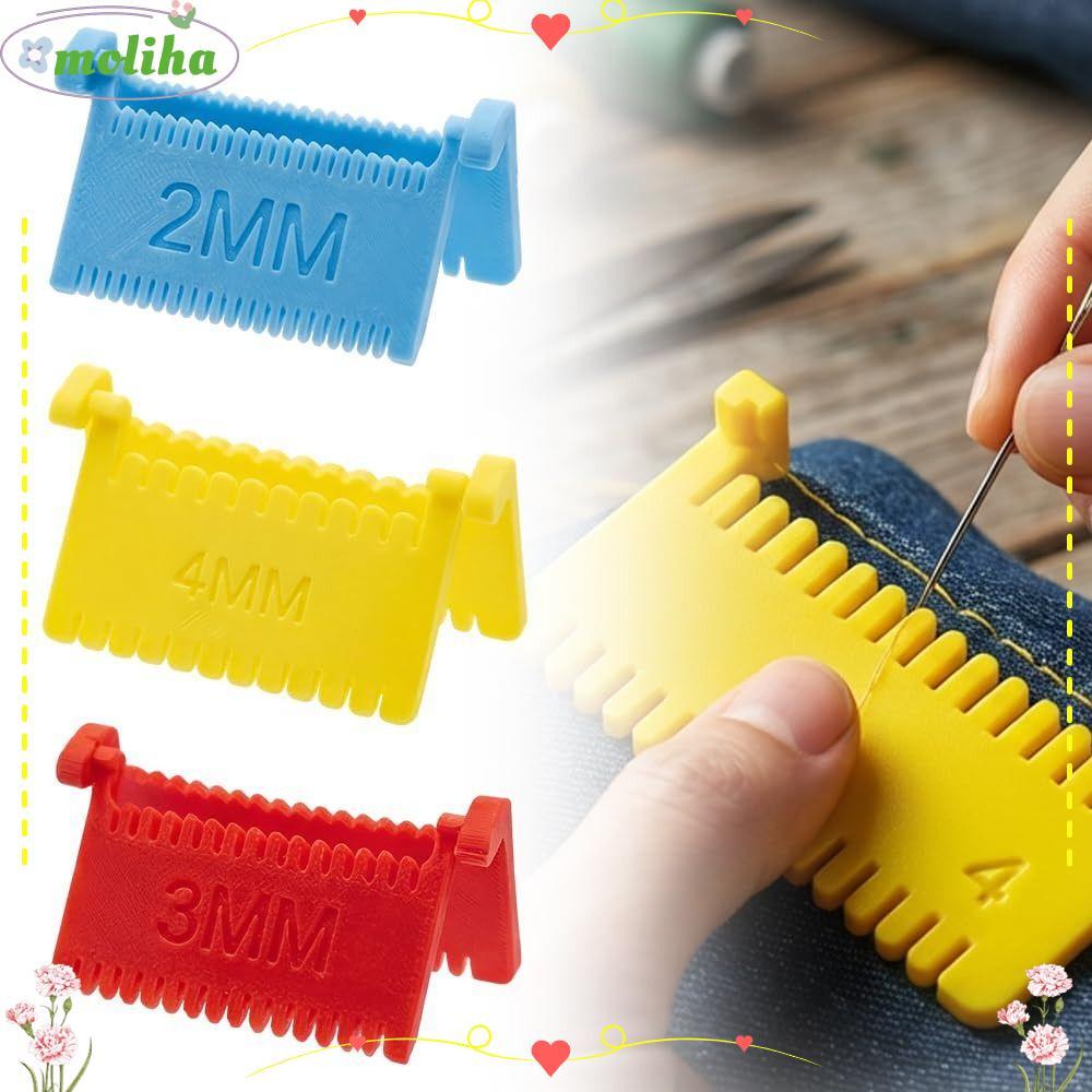 เครื่องมือวัดเข็มเย็บผ้า MOLIHA, ตะเข็บ Finishing เข็มวัดขอบเย็บล็อคจักรเย็บผ้า, 1.5/2/3/4/5 มม. Quilting Hemming คลิปบนเครื่องมือ EDGE ท่องเที่ยวล็อค
