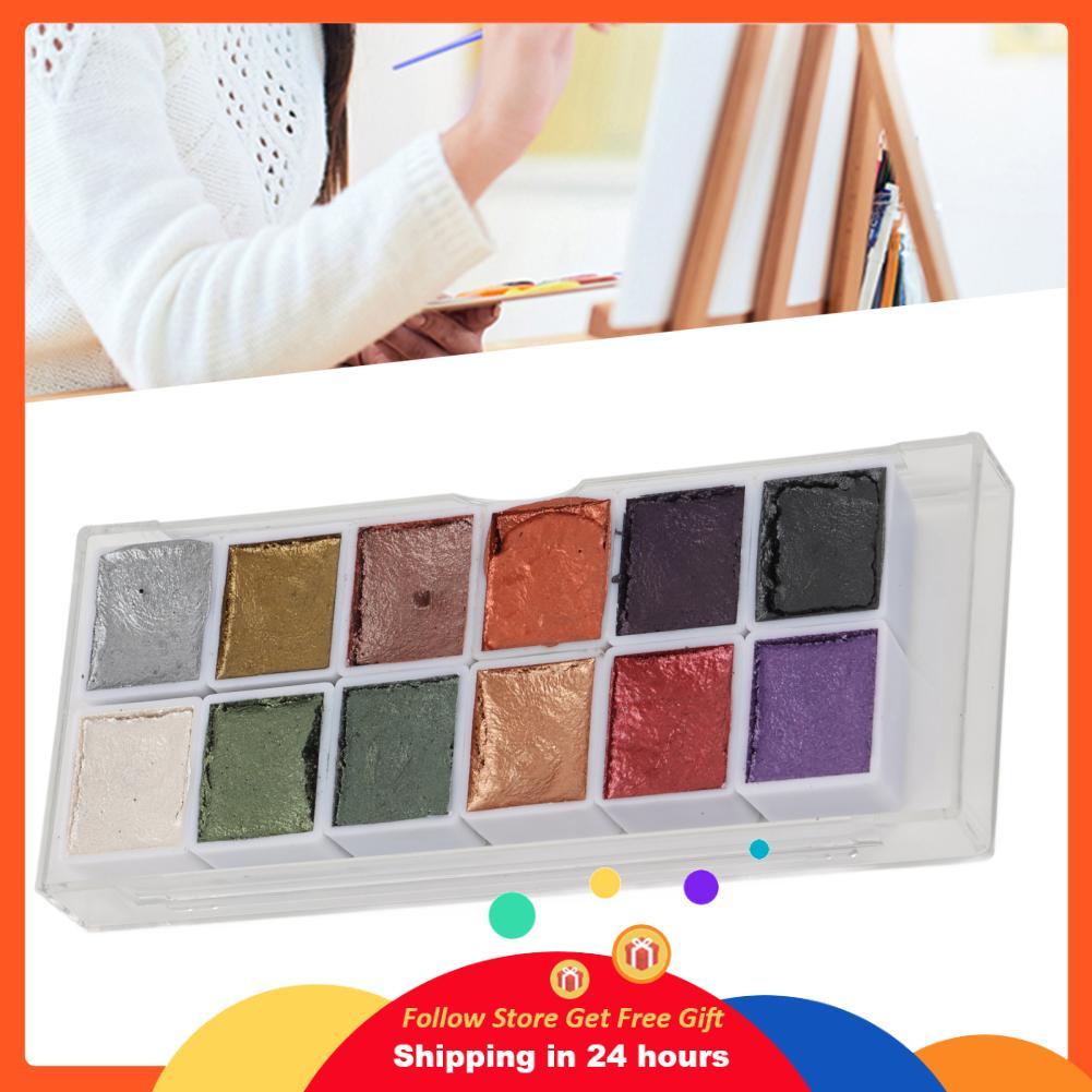 Supergoodsales ชุดสีน้ำปลอดภัยสนุกสีชุดใช้งานง่าย Missing Retro High Pigment สำหรับจิตรกรรมการประดิษฐ์ตัวอักษรการ์ดทำ