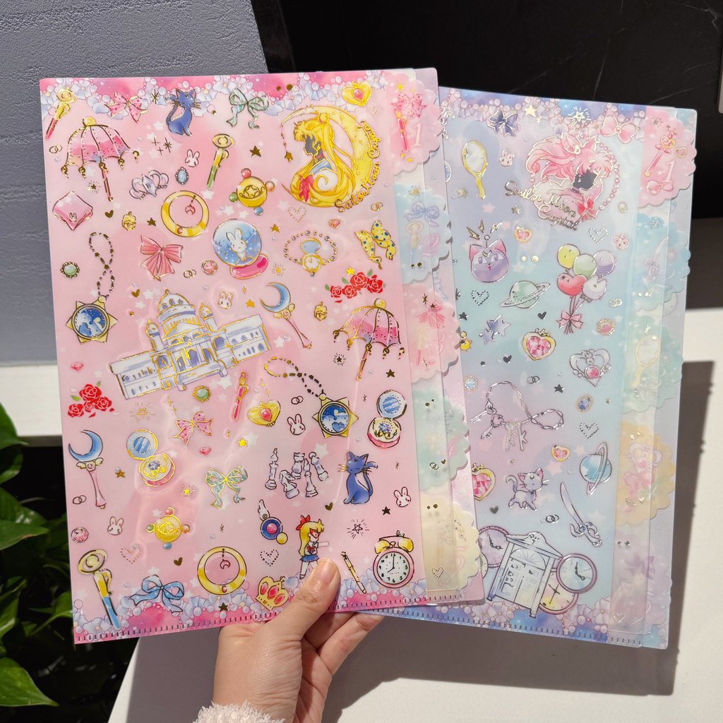 สาวสวย A4 Multi-Layer โฟลเดอร์ลูกไม้ Multi-Page Gilding Gilding