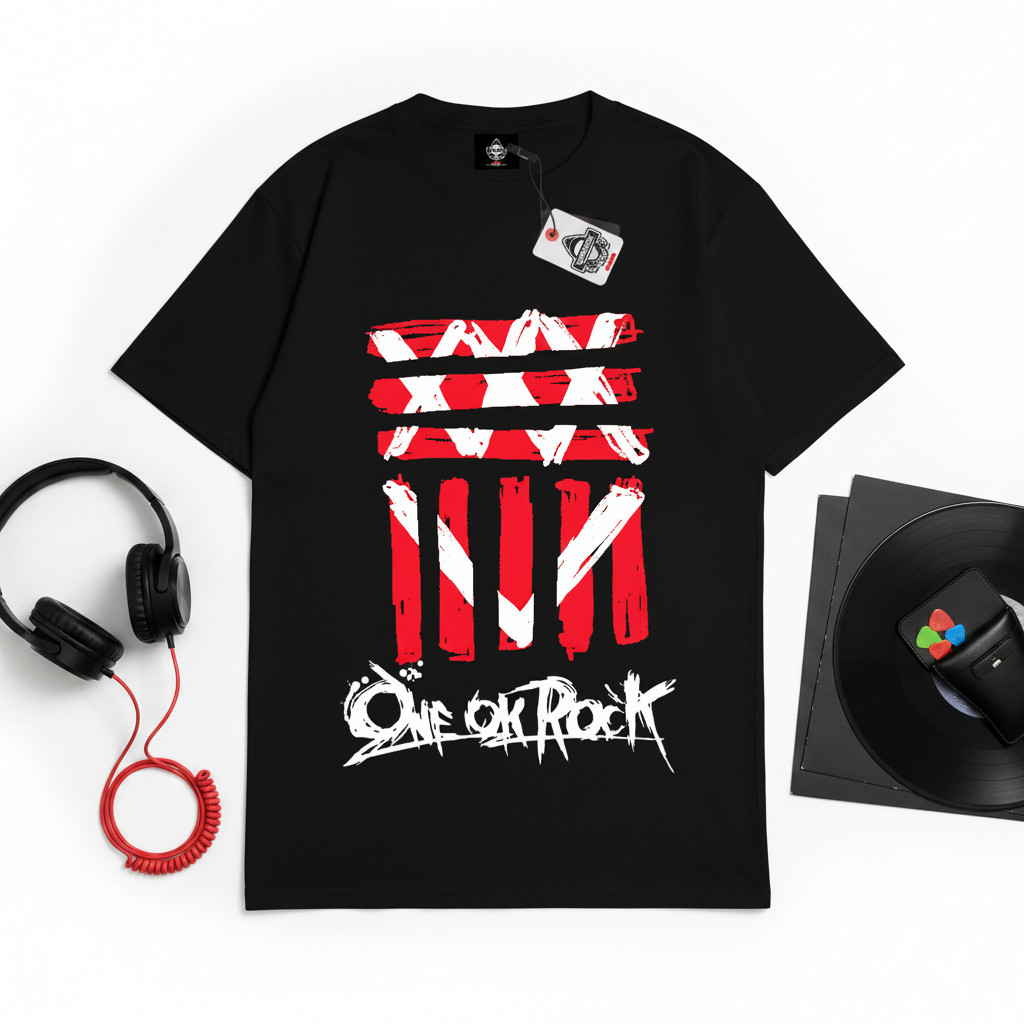 GILAN เสื้อยืด Unisex Distro เสื้อ ONE OK ROCK OOR โลโก้โฮโลแกรม Premium S - 5XL Band Image