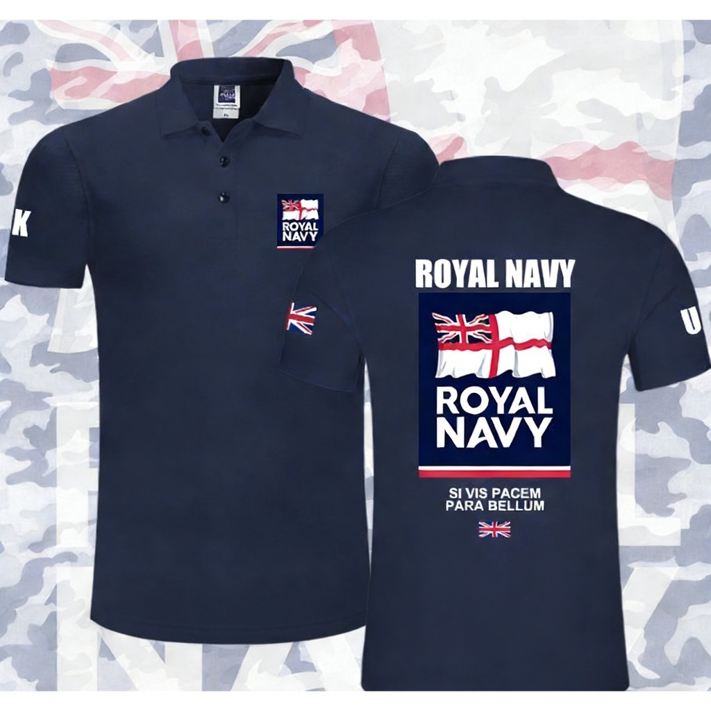 เสื้อโปโล ทหาร UK อังกฤษ ลายทหารบก เรือ อากาศ คอปก 100% คอตตอน แขนสั้น ผู้ชาย ผู้หญิง แฟชั่นร้อนๆ ไซ