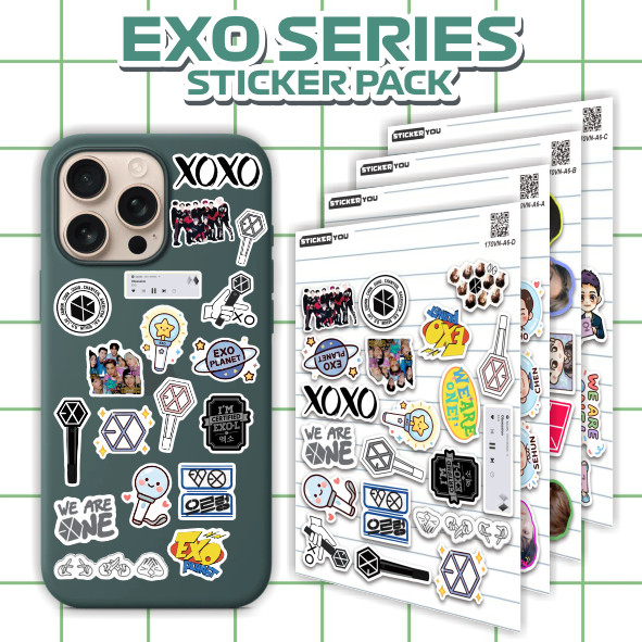 สติ๊กเกอร์ 20 ชิ้น KPOP EXO SERIES สติ๊กเกอร์แพ็ค | ไวนิลลามิเนตกันน้ํา