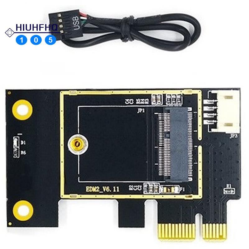 Hiuhfhq106NGFF M.2 ถึง PCIE การ์ดเครือข่ายไร้สายอะแดปเตอร์การ์ดรองรับ 7260 8265 1650 1675X AX200 AX2