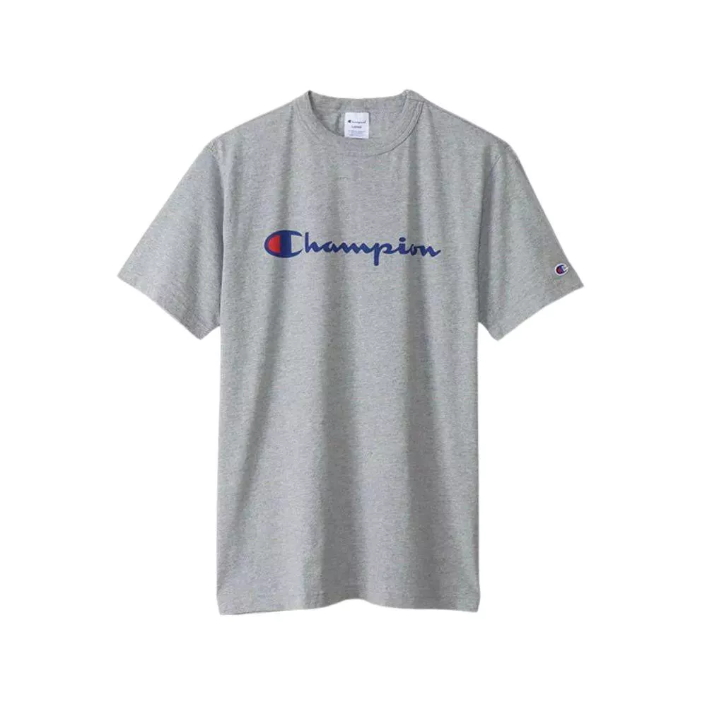 CHAMPION ESSENTIAL CHAMPION LOGO เสื้อยืดแขนสั้นผู้ชาย