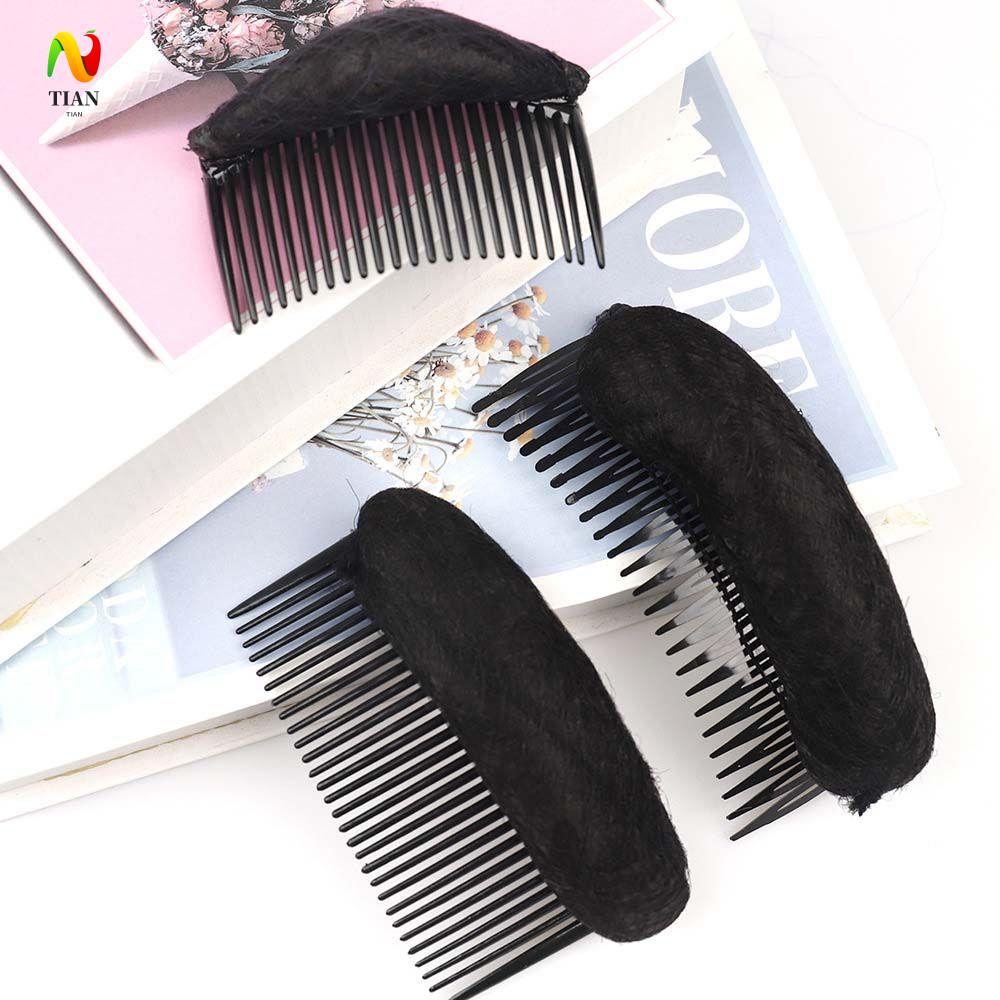 INQUIRY IMPACT Fluffy Hair Pad สีดําผู้หญิงคลิปผมปลอมผมสังเคราะห์เจ้าหญิงจัดแต่งทรงผมเครื่องมือวิกผม