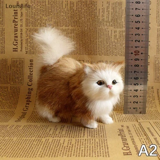 น่ารักจําลองของเล่นตุ๊กตานุ่มยัดไส้ลูกแมวรุ่นปลอมจริงสัตว์สําหรับเด็กสาววันเกิดของขวัญวันวาเลนไทน์