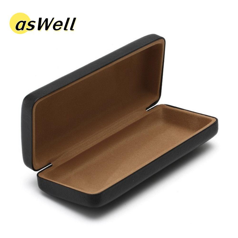 ASWELL แว่นตาหนัง Simple Metal Square PU