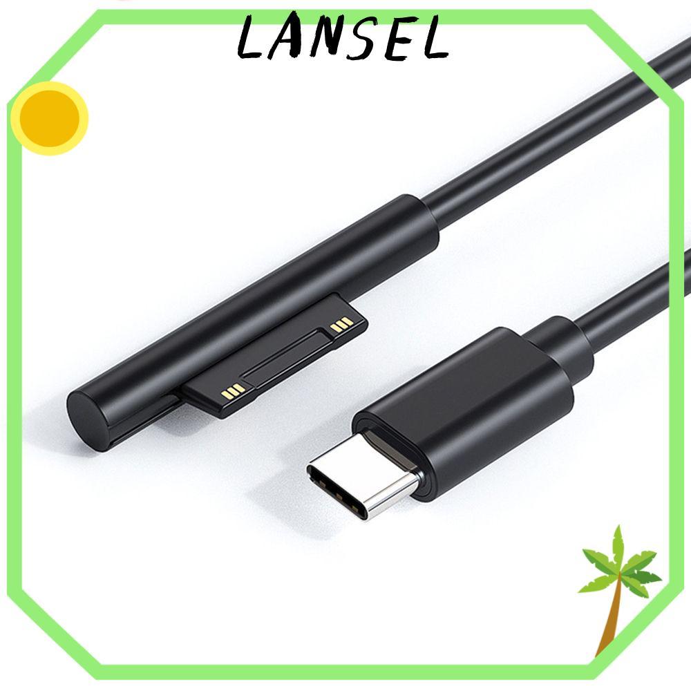 LANSEL1 PD สายชาร์จเร็ว 1.5M 1.8M 45W 15V 3A อะแดปเตอร์ชาร์จแล็ปท็อปสําหรับ Microsoft Surface 7/6/5/4/3 หนังสือ/หนังสือ 2