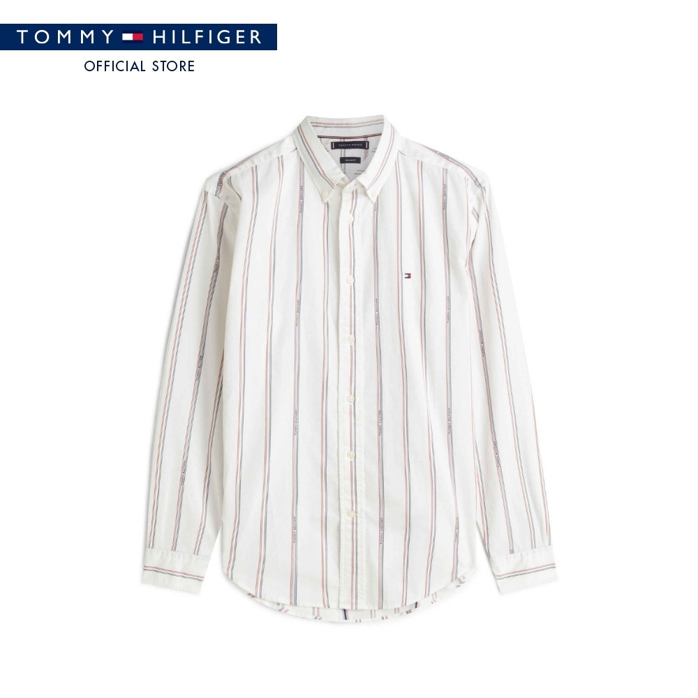 Tommy Hilfiger เสื้อเชิ๊ต ผู้ชาย รุ่น MW0MW41693 0K4 – สีขาว ทรง Regular – โปรปัง