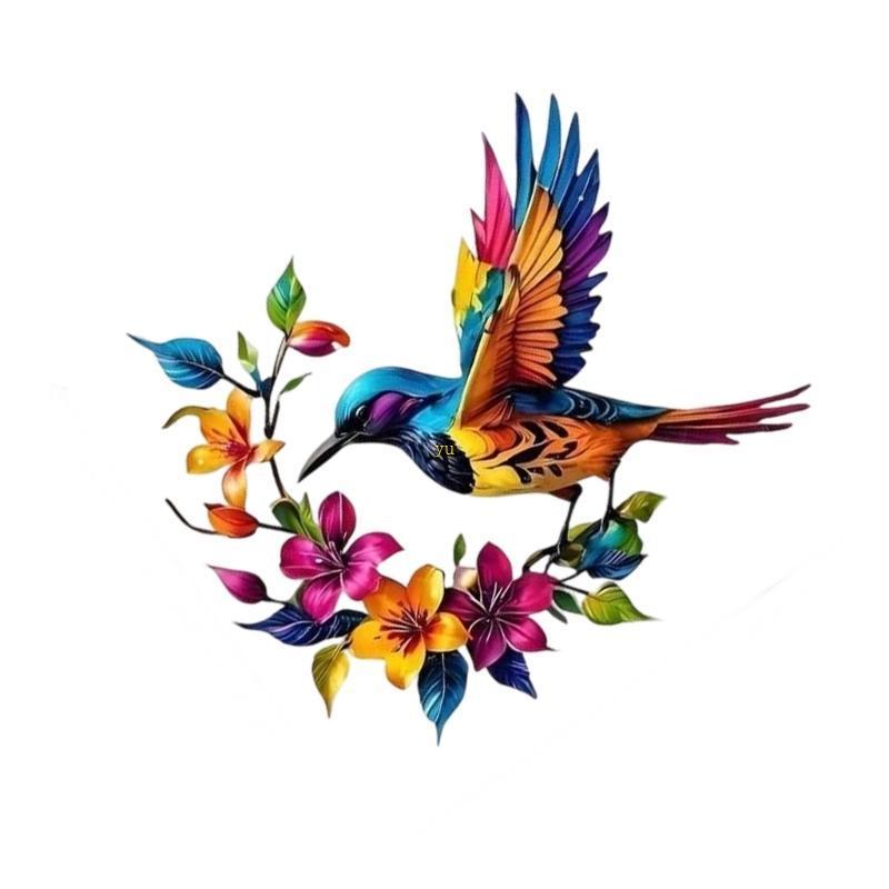 Yu Modern Birds And Flower Metal Wall Art Featuring สําหรับตกแต่งสวนบ้าน