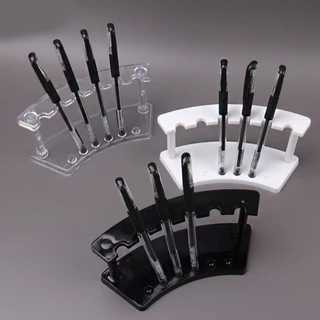 BAYSLI Clear Desk Organisers ที่ใส่ปากกาแนวตั้งขาตั้ง 6 ช่องที่ใส่ดินสอปากกาขาตั้งจอแสดงผลชั้นวางแปรงแต่งหน้า Organ