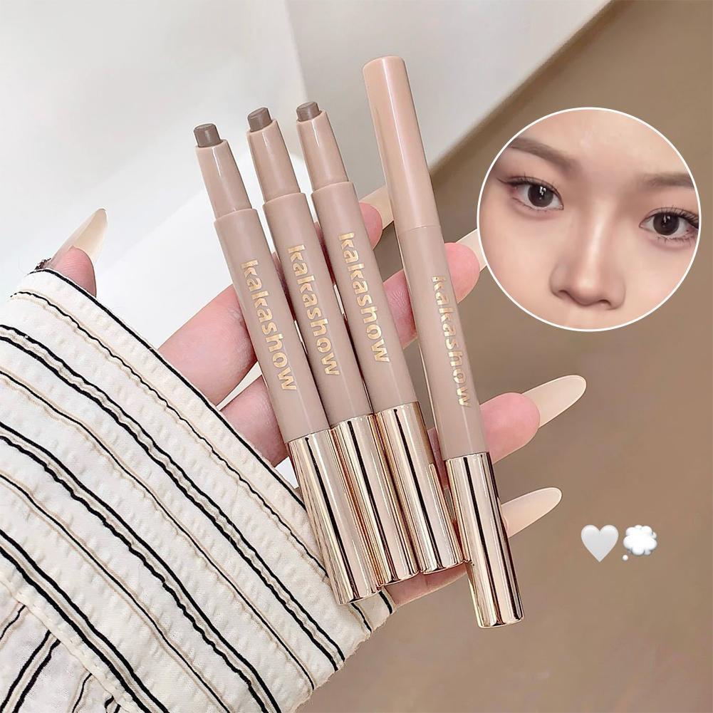Kakashow แท่งคอนทัวร์หน้าพร้อมแปรงสําหรับจมูกและแก้ม 2 In 1 ปากกาไฮไลท์และคอนทัวร์