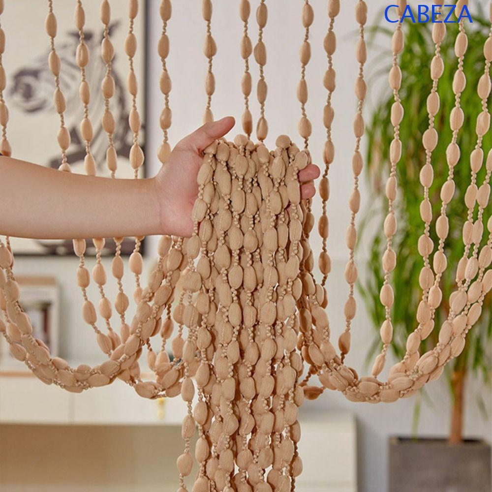 CABEZA ม่านประตูลูกปัด สีทึบ 1x2M สายลูกปัด ผ้าม่านพู่ สําหรับหน้าต่าง ตกแต่งบ้าน