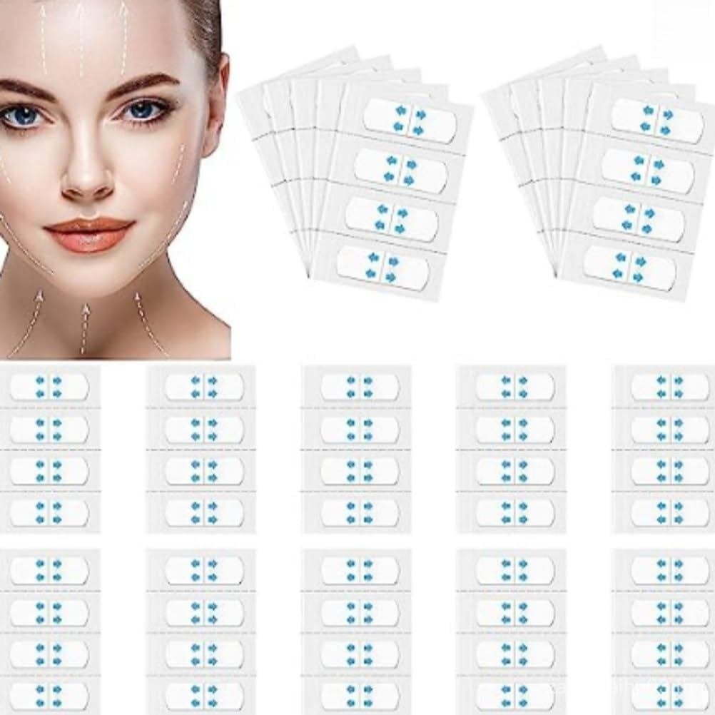 100 ชิ้น Face Lift ป้ายเทปกาว Face Lift บางที่มองไม่เห็น VShaped ป้าย Face เทปเครื่องมือแต่งหน้า Fac