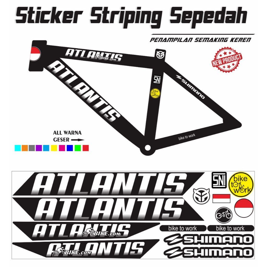 ATLANTIS STRIPING สติ๊กเกอร์สําหรับรถมอเตอร์ไซด์