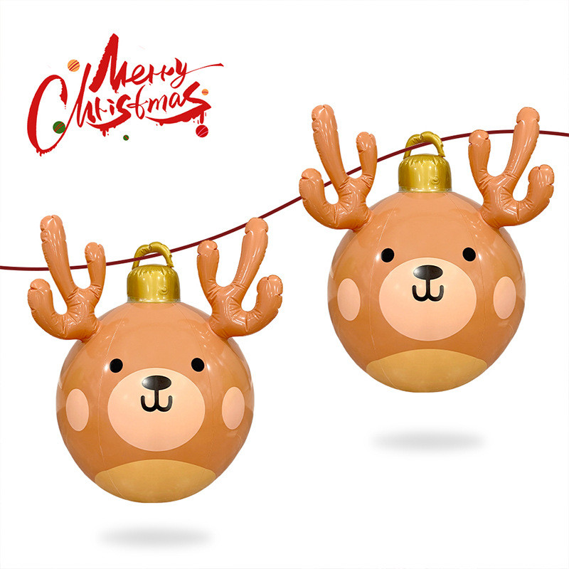 Christmas pvc Inflatable ball Christmas Courtyard atmosphere decoration hanging ornament: inflatable