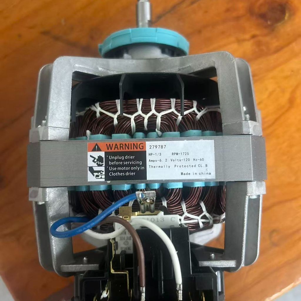279787มอเตอร์คอสีน้ำเงิน120V/60HZ มอเตอร์เครื่องอบผ้าใหม่เอี่ยมมีในสต็อก