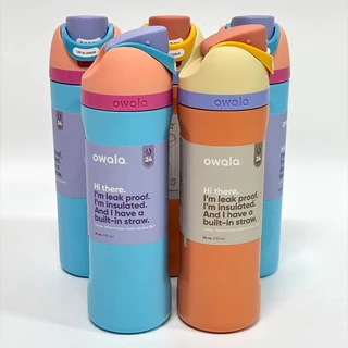 [พร้อมส่ง] Owala FreeSip 24/32oz แก้วสแตนเลส 304 ฉนวนสุญญากาศ เก็บความร้อน ฝาล็อก กันรั่ว BPA Free พกพาง่าย