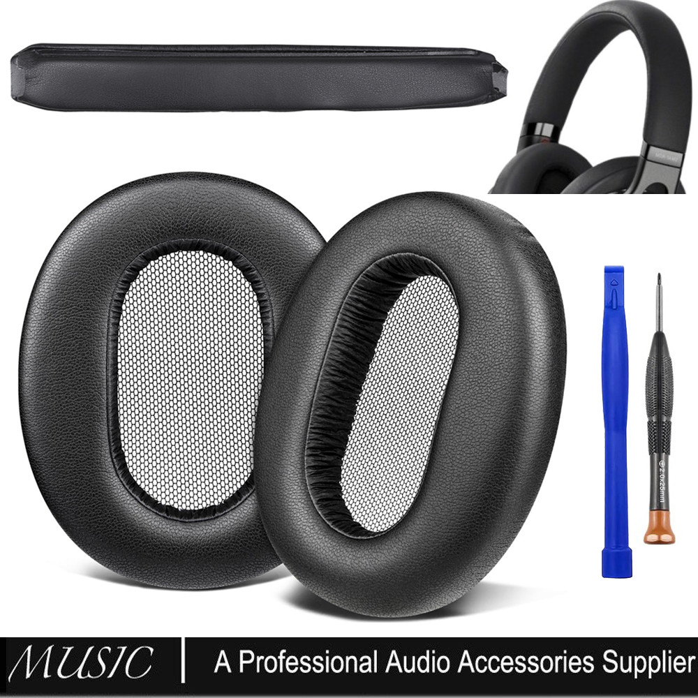 Professional Earpads Headand สําหรับ Sony MDR-1AM2 (MDR1AM2/B/S) หูฟัง, แผ่นรองหูฟังเบาะพร้อมหนังโปรตีนนุ่ม