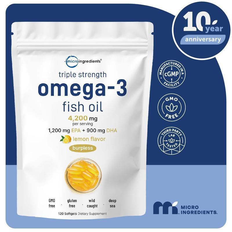 น้ํามันปลา Micro-ingredient Triple Strength Omega3 ต่อเสิร์ฟ4200มก