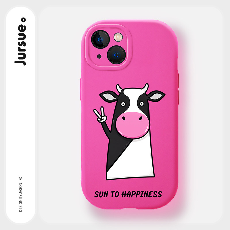 JURSUE เคสไอโฟน เคสนุ่มกันกระแทกมีสไตล์ตลก ศิลปะนามธรรม เคสโทรศัพท์ for iPhone 17 Air 16 15 14 13 12