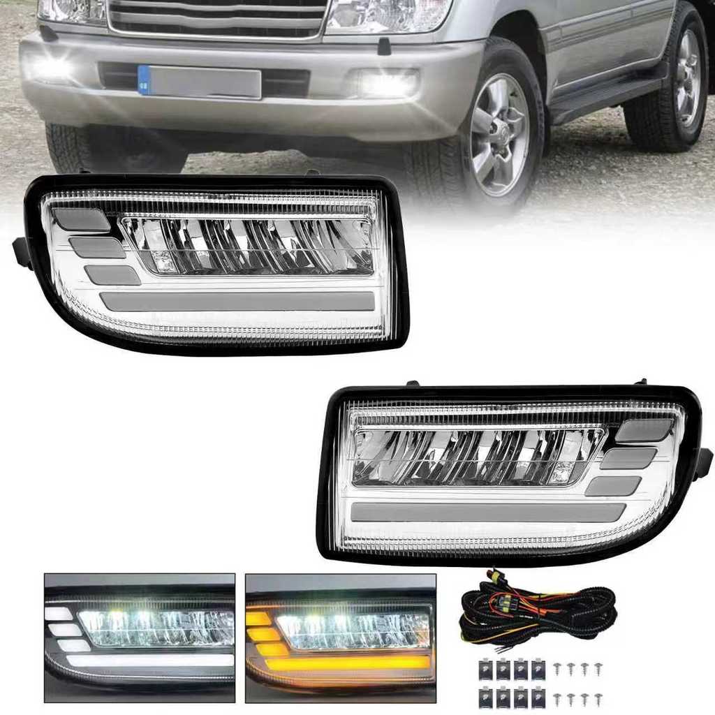 สําหรับ Toyota Land Cruiser FJ100 1998-2008 ไฟวิ่งกลางวัน