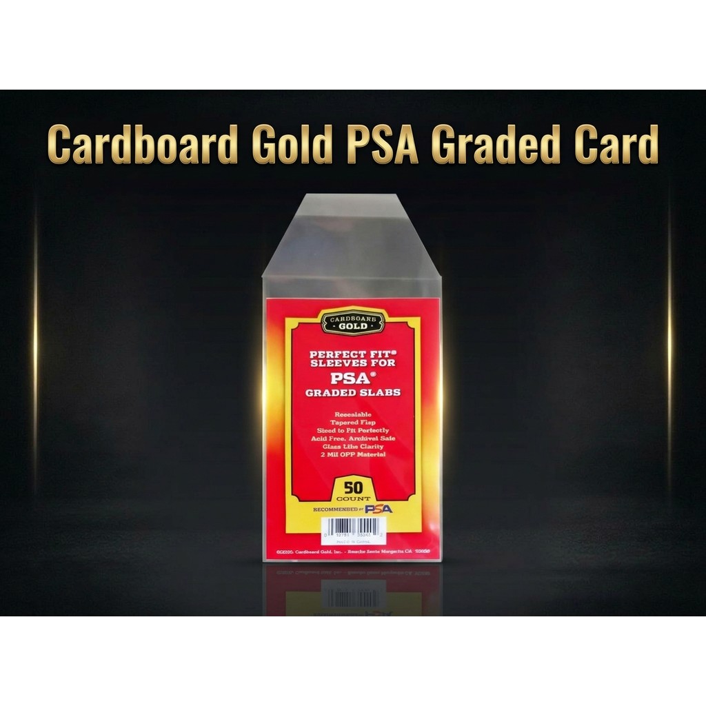 ซองใส่การ์ด PSA Graded สีทอง (มีโลโก้ PSA) แพ็ค 50 | PSA Graded Card Sleeves, Gold, PSA Logo, 50-Pac